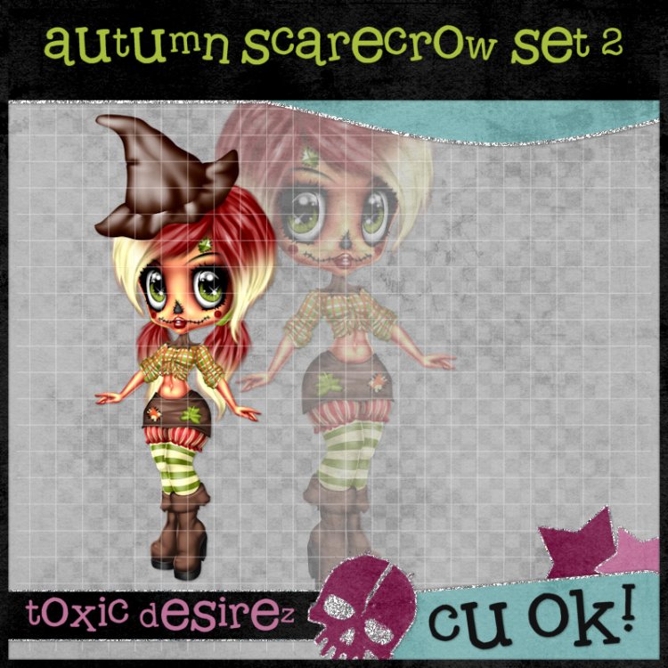 Autumn SCarecrow Set 2 - Click Image to Close