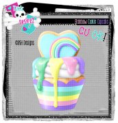 Rainbow Cookie Cupcake 2