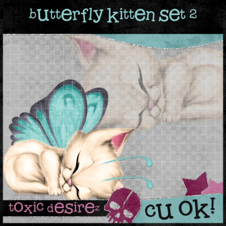 Butterfly Kitten Set 2 - Click Image to Close