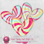 CU Heart Candy Swirl Script