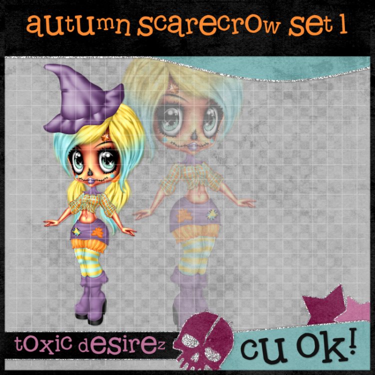 Autumn SCarecrow Set 1 - Click Image to Close