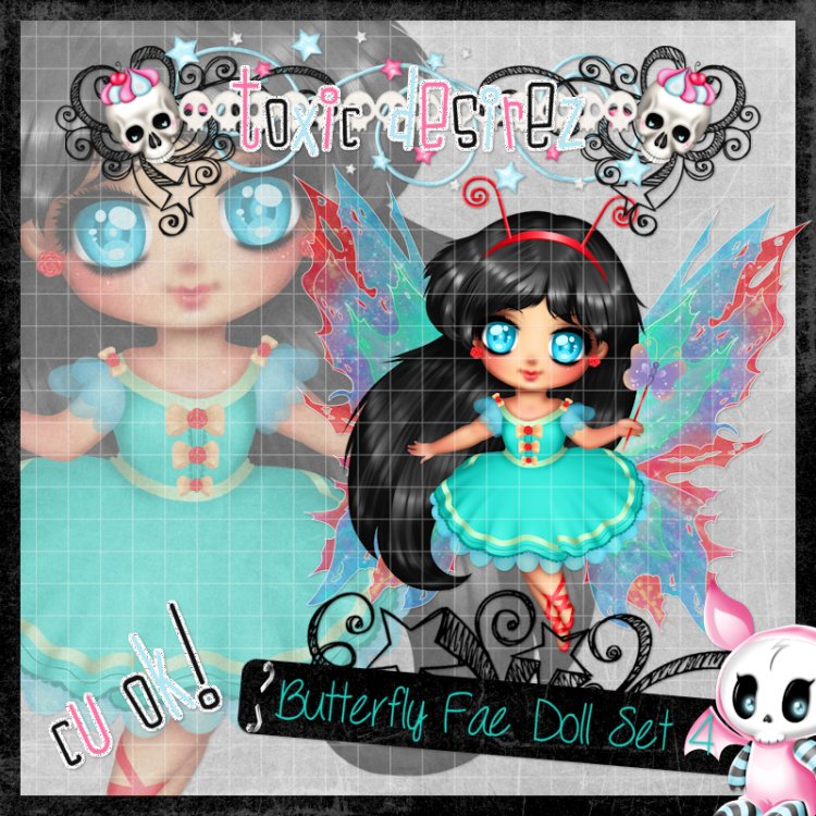 Butterfly Fae Doll Set 4 - Click Image to Close