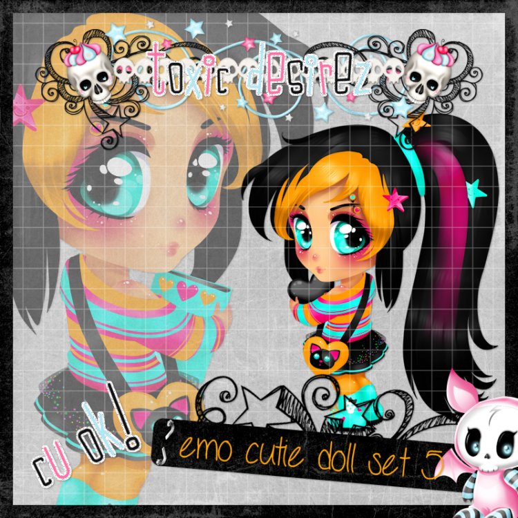 Emo Cutie Doll Set 5 - Click Image to Close