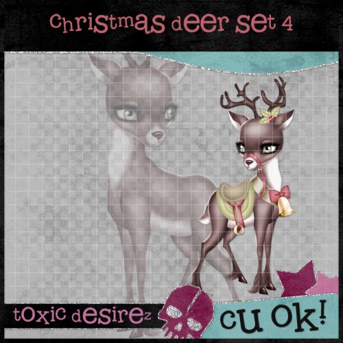 Christmas Deer Set 4