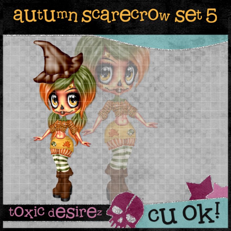 Autumn SCarecrow Set 5 - Click Image to Close