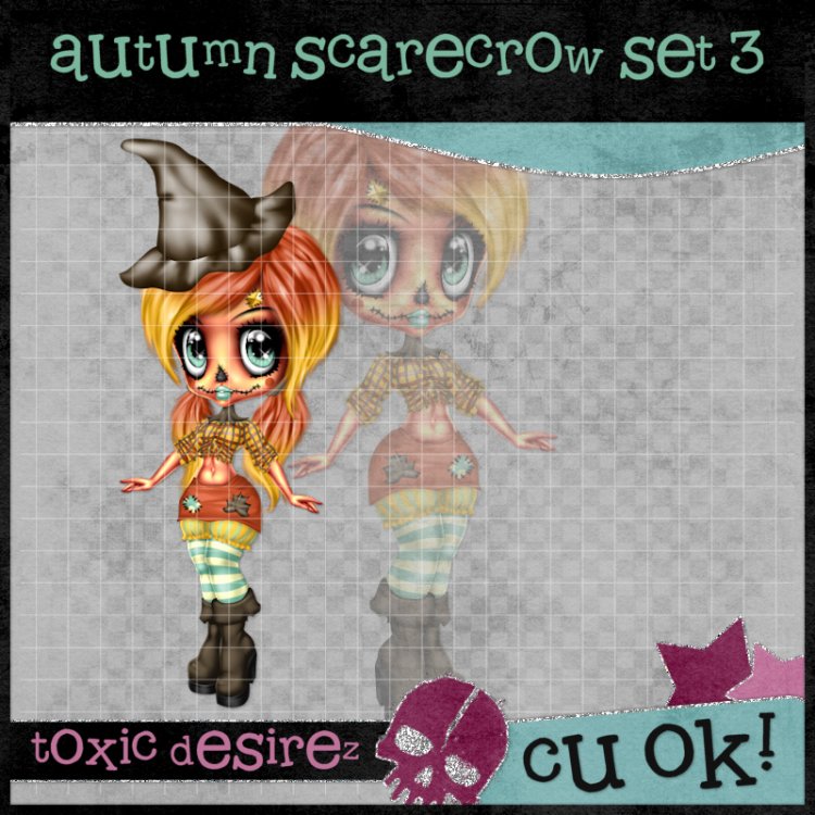 Autumn SCarecrow Set 3 - Click Image to Close