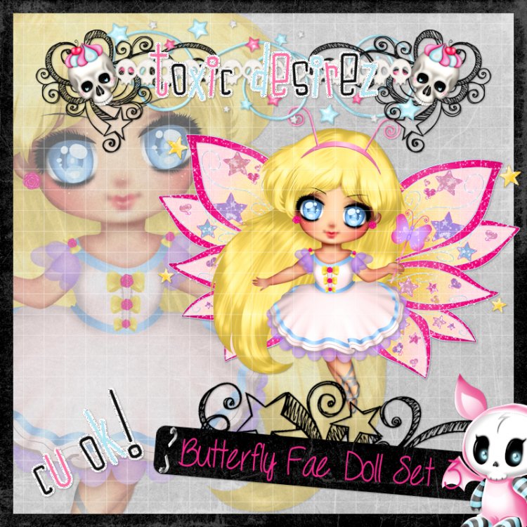 Butterfly Fae Doll Set 3 - Click Image to Close