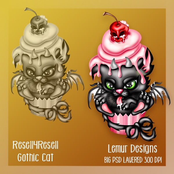 Gothic Cat R4R SS Commission - Click Image to Close