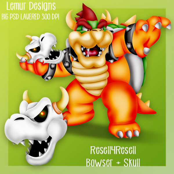 Bowser + Skull R4R SS Commission - Click Image to Close