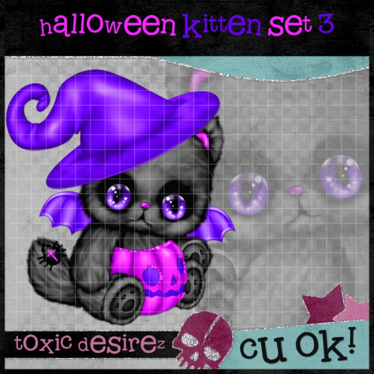 Halloween Kitten Set 3 - Click Image to Close