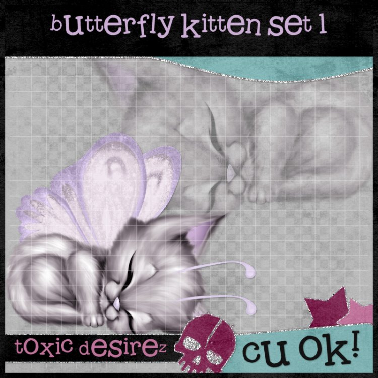 Butterfly Kitten Set 1 - Click Image to Close