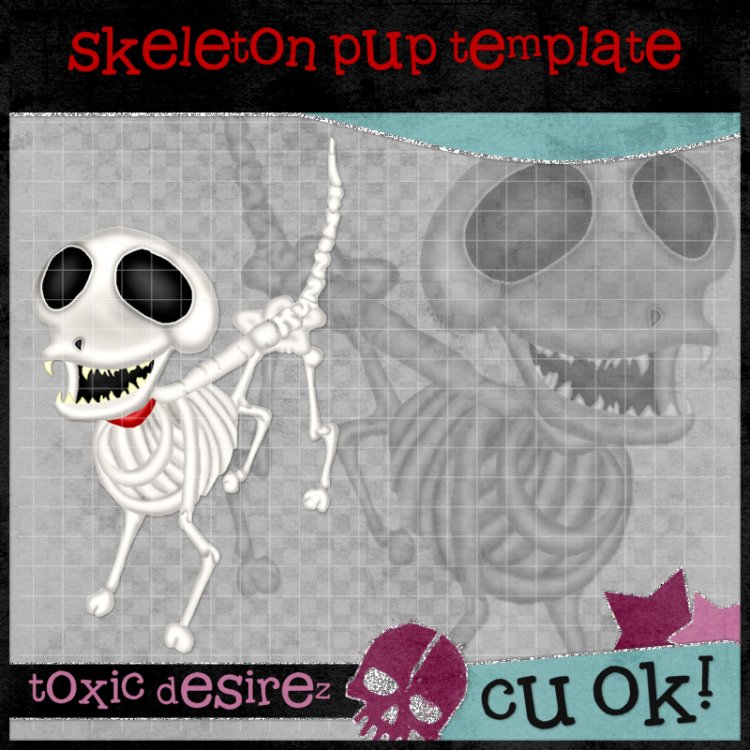 CU Skeleton Pup Template EXCLUSIVE - Click Image to Close