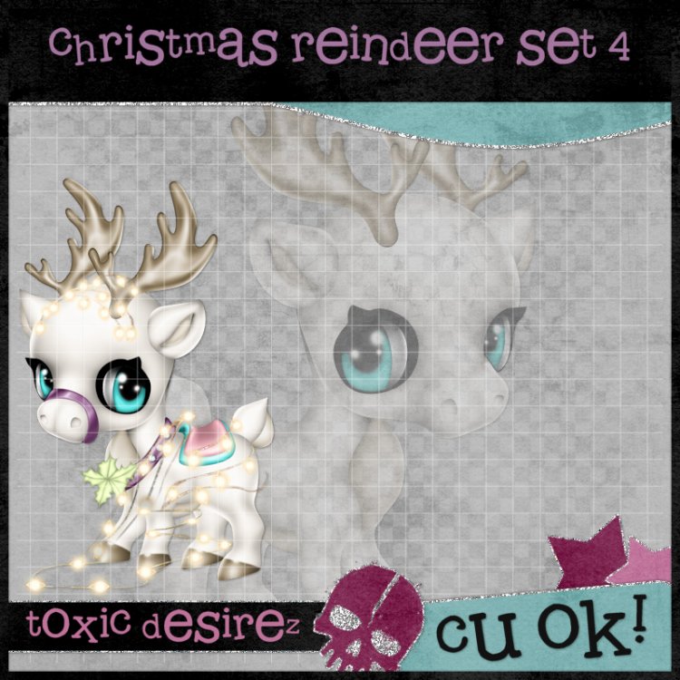 Christmas Reindeer Set 4 - Click Image to Close