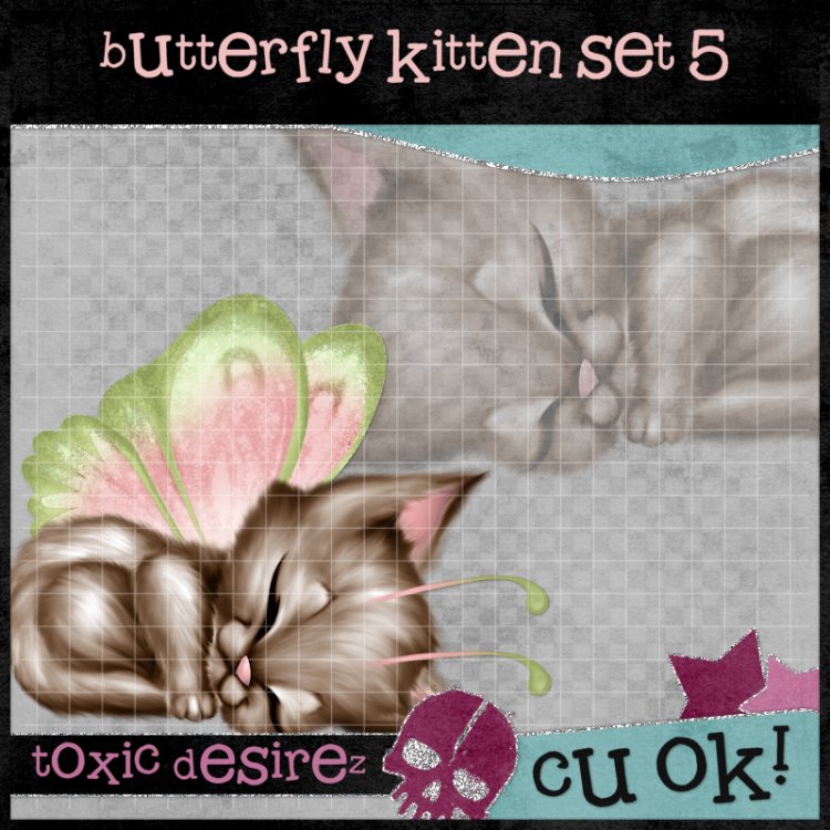 Butterfly Kitten Set 5 - Click Image to Close