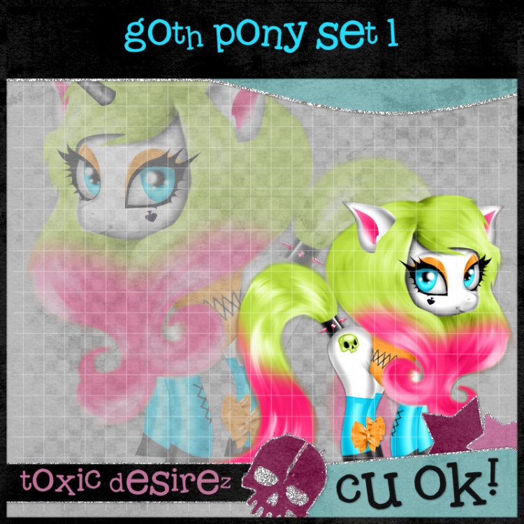 Goth Pony Set 1 - Click Image to Close