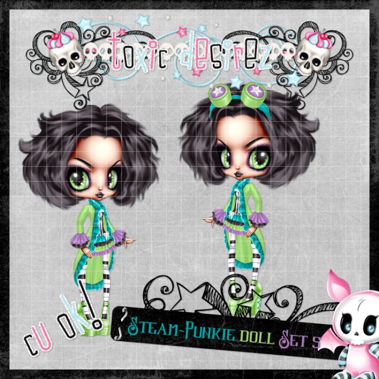 Steam-Punkie Doll Set 5 - Click Image to Close