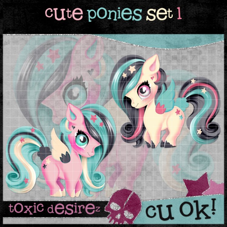 Cute Ponies Set 1 - Click Image to Close
