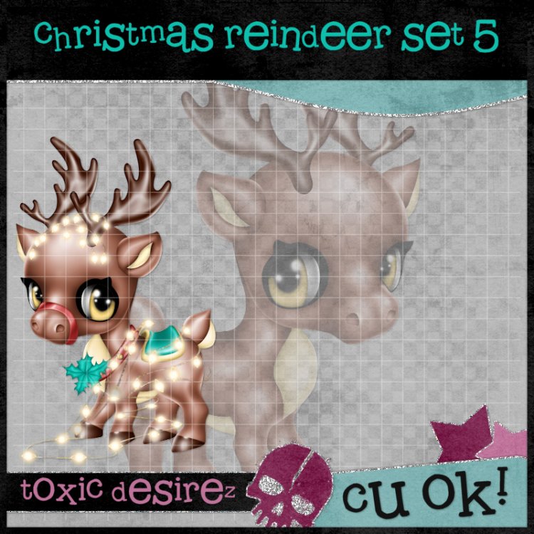 Christmas Reindeer Set 5 - Click Image to Close