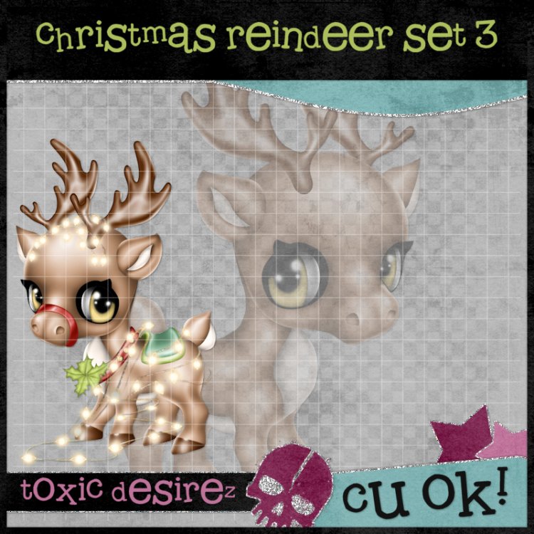 Christmas Reindeer Set 3 - Click Image to Close