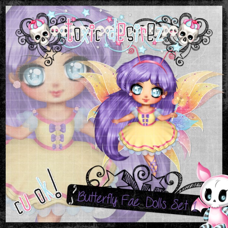 Butterfly Fae Doll Set 1 - Click Image to Close