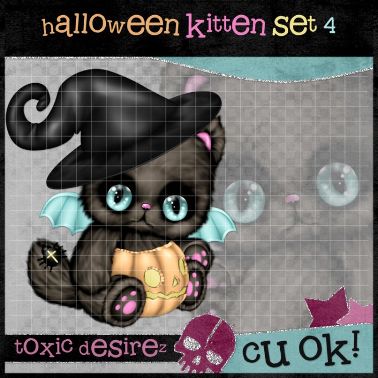 Halloween Kitten Set 4 - Click Image to Close