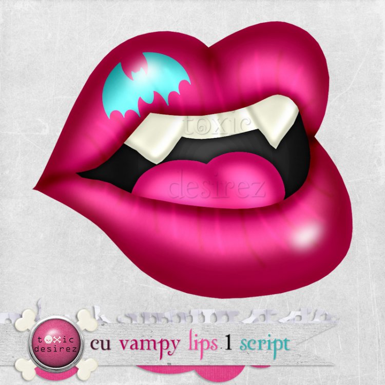 CU Vampy Lips Script - Click Image to Close