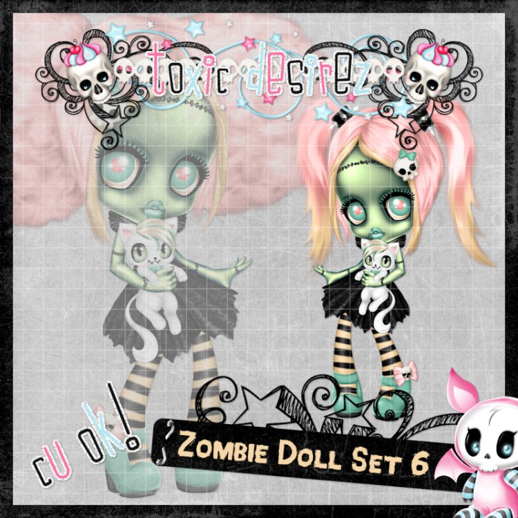 Zombie Doll Set 6 - Click Image to Close