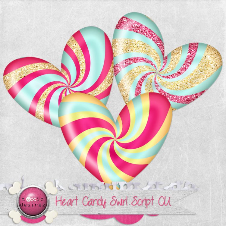 CU Heart Candy Swirl Script - Click Image to Close