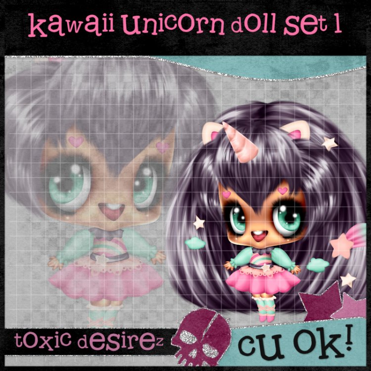 Kawaii Unicirn Doll Set 1 - Click Image to Close
