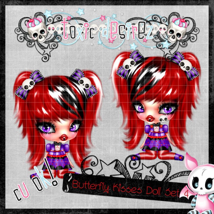 Butterfly Kissed Doll Set 4 - Click Image to Close