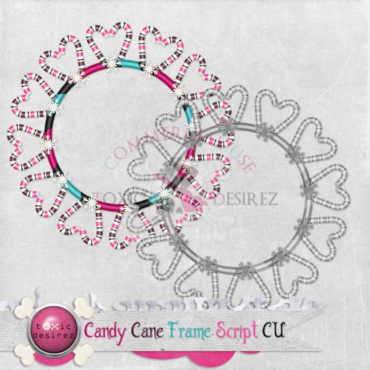 CU Candy Cane Frame Script - Click Image to Close