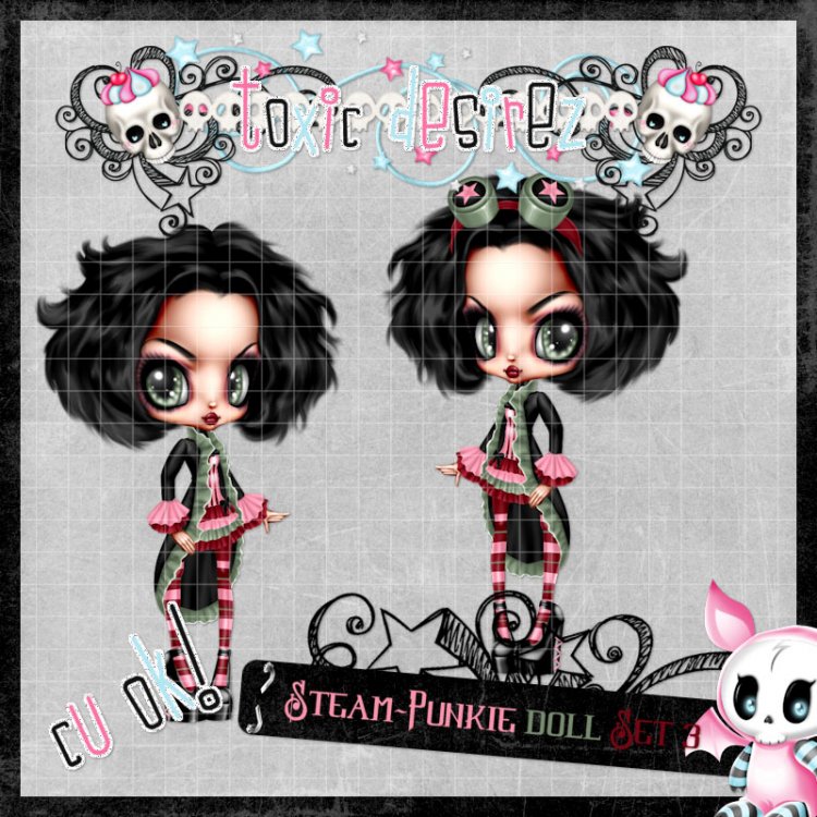 Steam-Punkie Doll Set 3 - Click Image to Close
