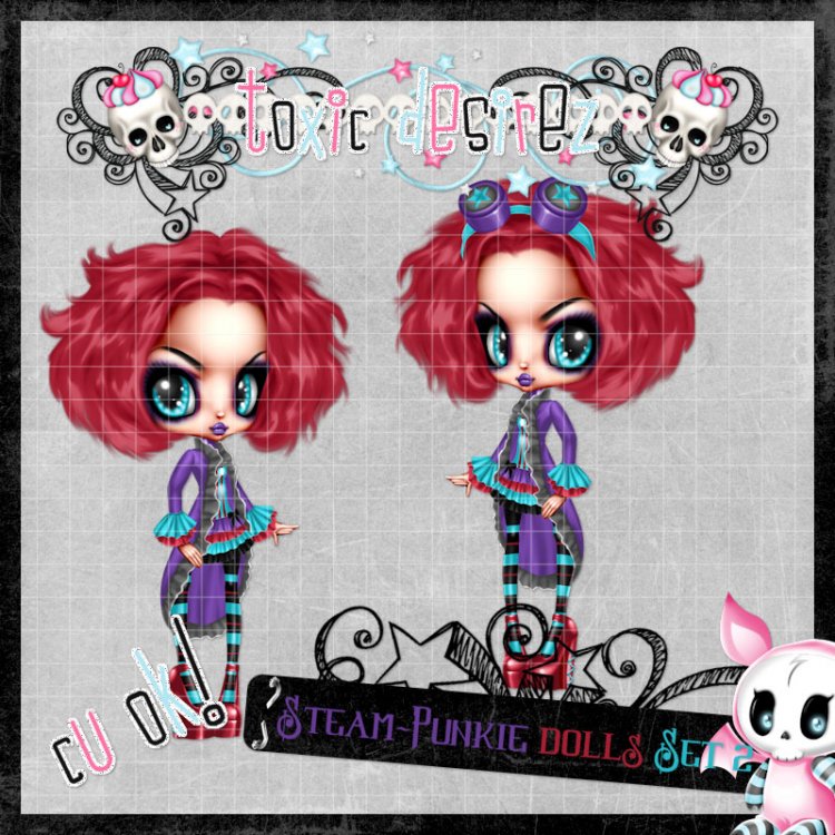 Steam-Punkie Doll Set 2 - Click Image to Close