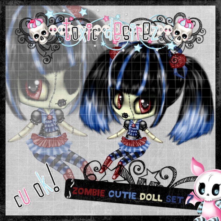 Zombie Cutie Dolls Set 7 - Click Image to Close