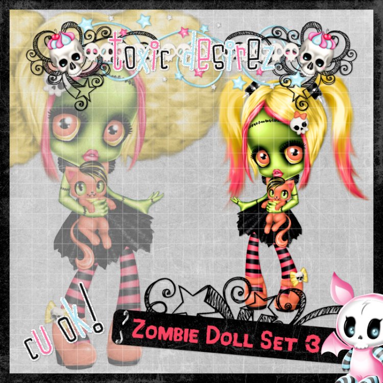Zombie Doll Set 3 - Click Image to Close