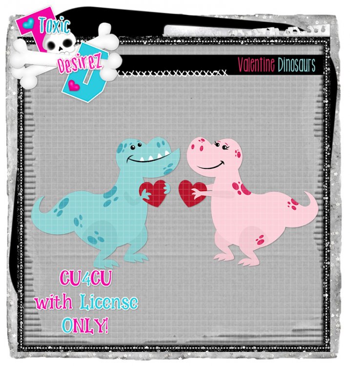 CU4CU Valentine Dinosaurs 1 Temp - Click Image to Close