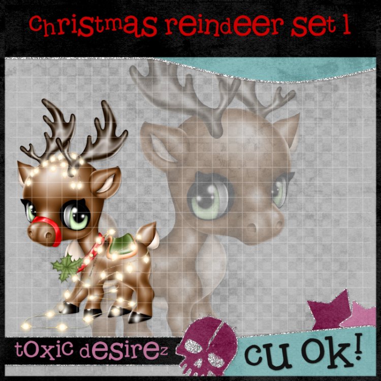 Christmas Reindeer Set 1 - Click Image to Close