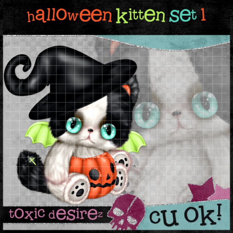 Halloween Kitten Set 1 - Click Image to Close