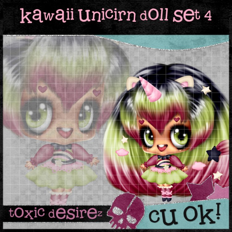 Kawaii Unicirn Doll Set 4 - Click Image to Close