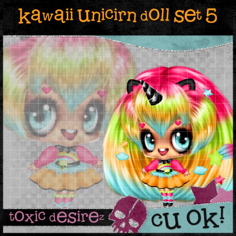 Kawaii Unicirn Doll Set 5 - Click Image to Close