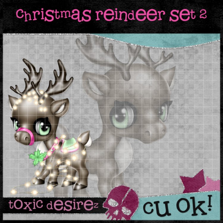 Christmas Reindeer Set 2 - Click Image to Close